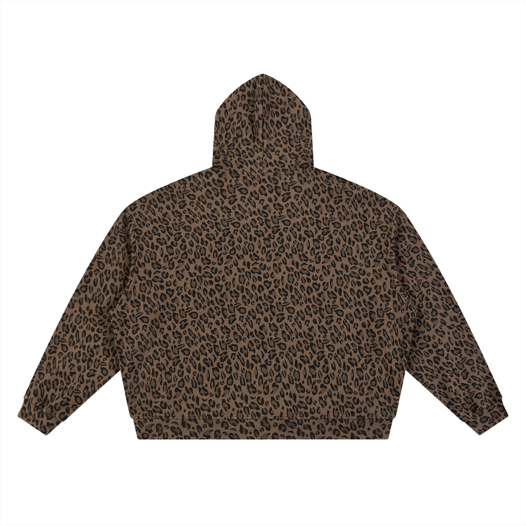The Leopard Waffle Zip Up