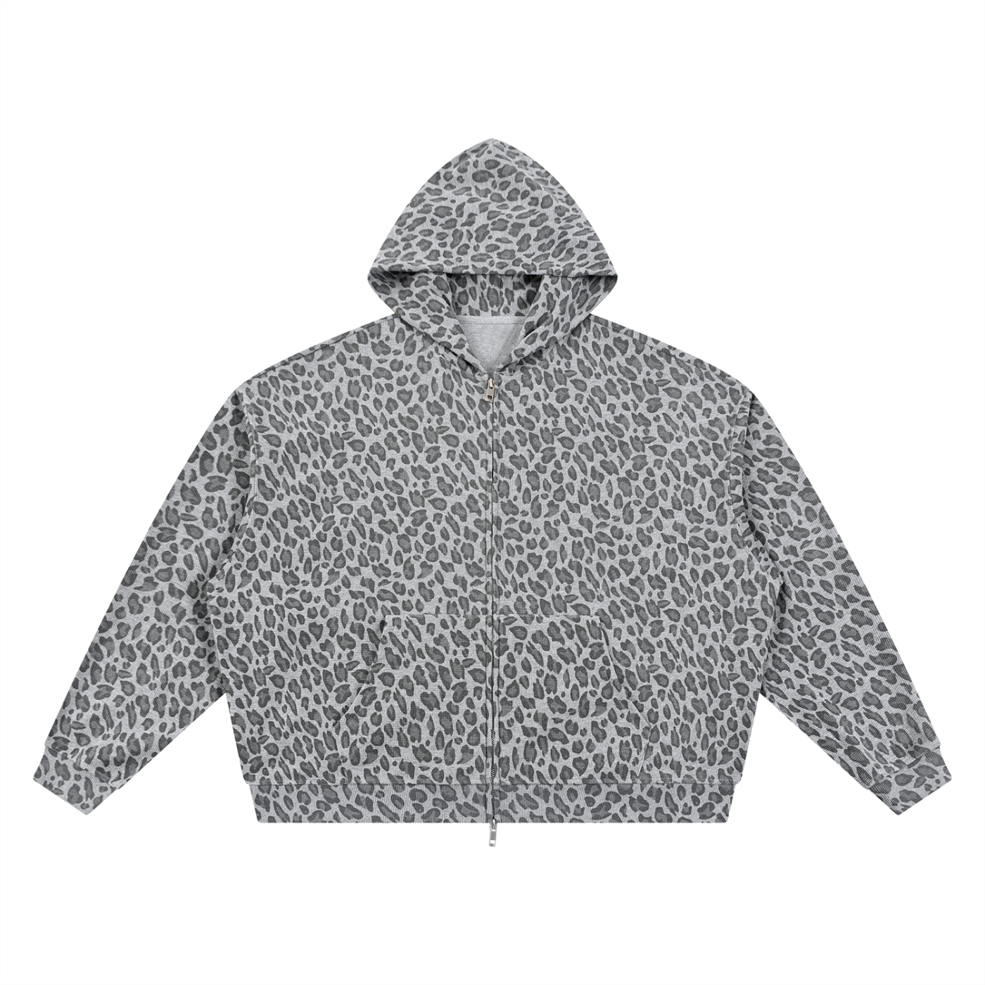 The Leopard Waffle Zip Up